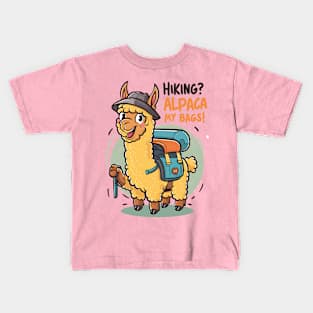 Hiking? Alpaca My Bags! Funny Hiking and Camping Kids T-Shirt